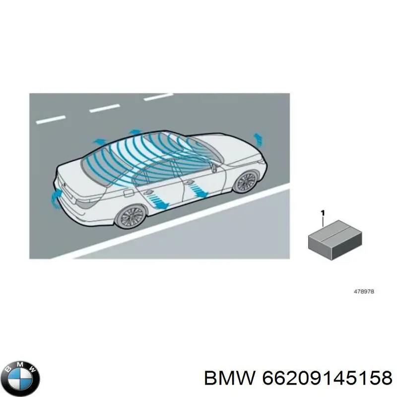 66209145158 BMW Módulo de control del asistente de aparcamiento