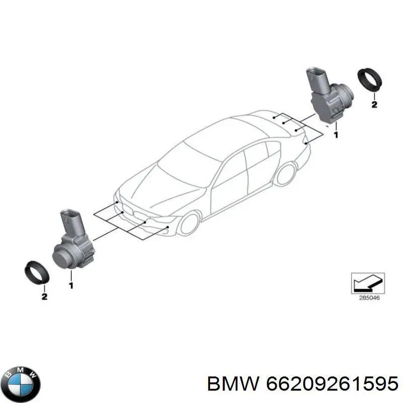 Sensor De Alarma De Estacionamiento(packtronic) Delantero/Trasero Central BMW 66209261595