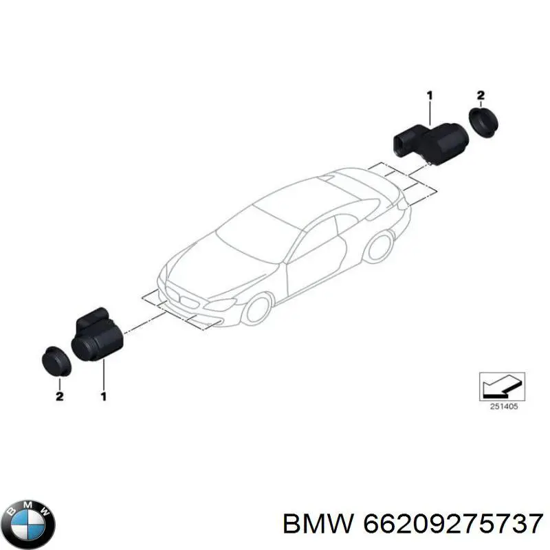 66209275737 BMW sensor alarma de estacionamiento (packtronic Frontal)