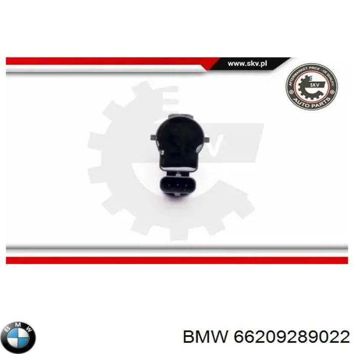 66209289022 BMW sensor de alarma de estacionamiento(packtronic Delantero/Trasero Central)