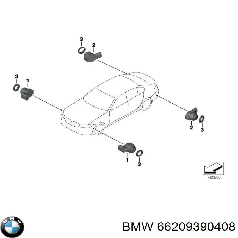 Soporte del sensor de estacionamiento delantero lateral BMW 66209390408 precio, desde 4,60 EUR