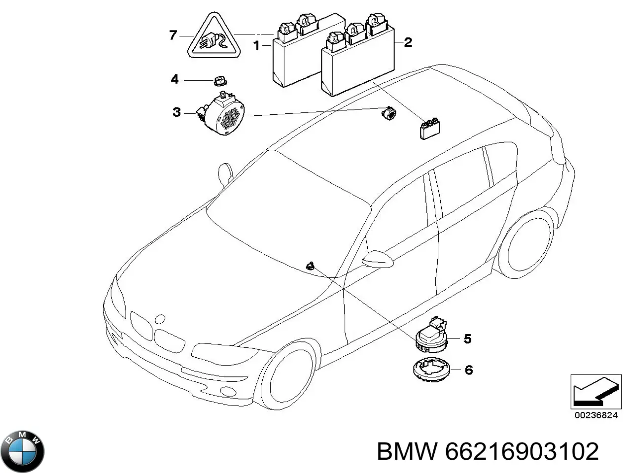 Altavoz del sistema de estacionamiento BMW 66216903102 precio, desde 37,75 EUR