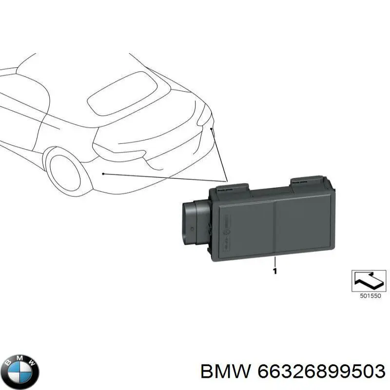 Comprar 66326899503 BMW Sensor de ángulo muerto trasero