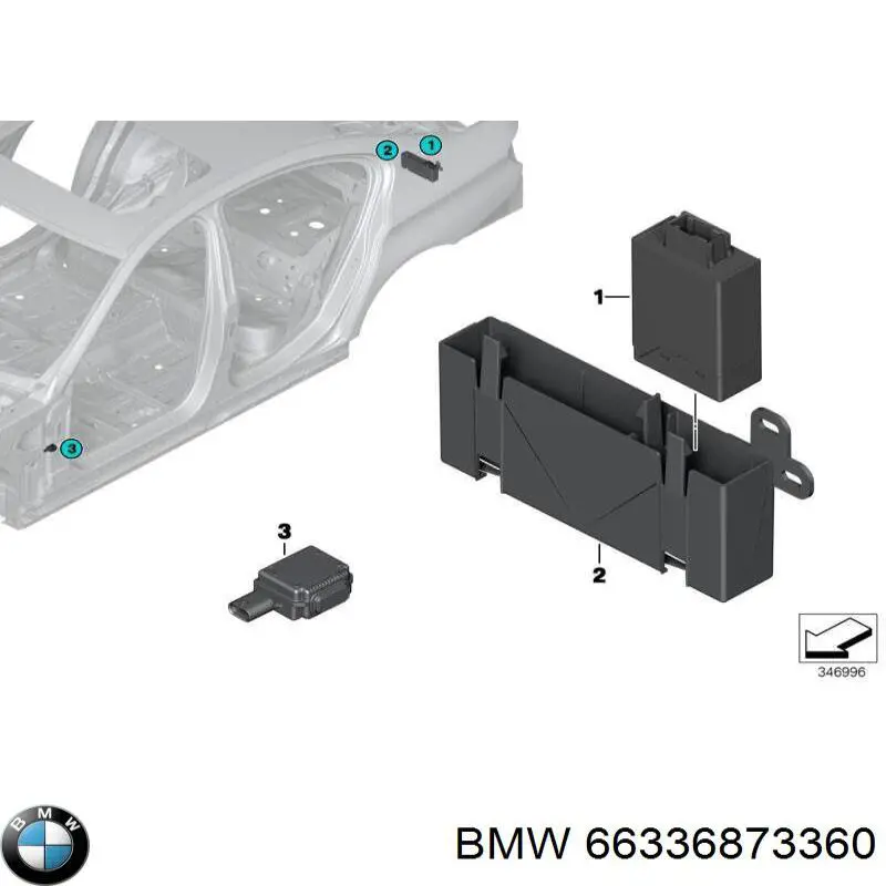 66336873360 BMW unidad de control, auxiliar de aparcamiento