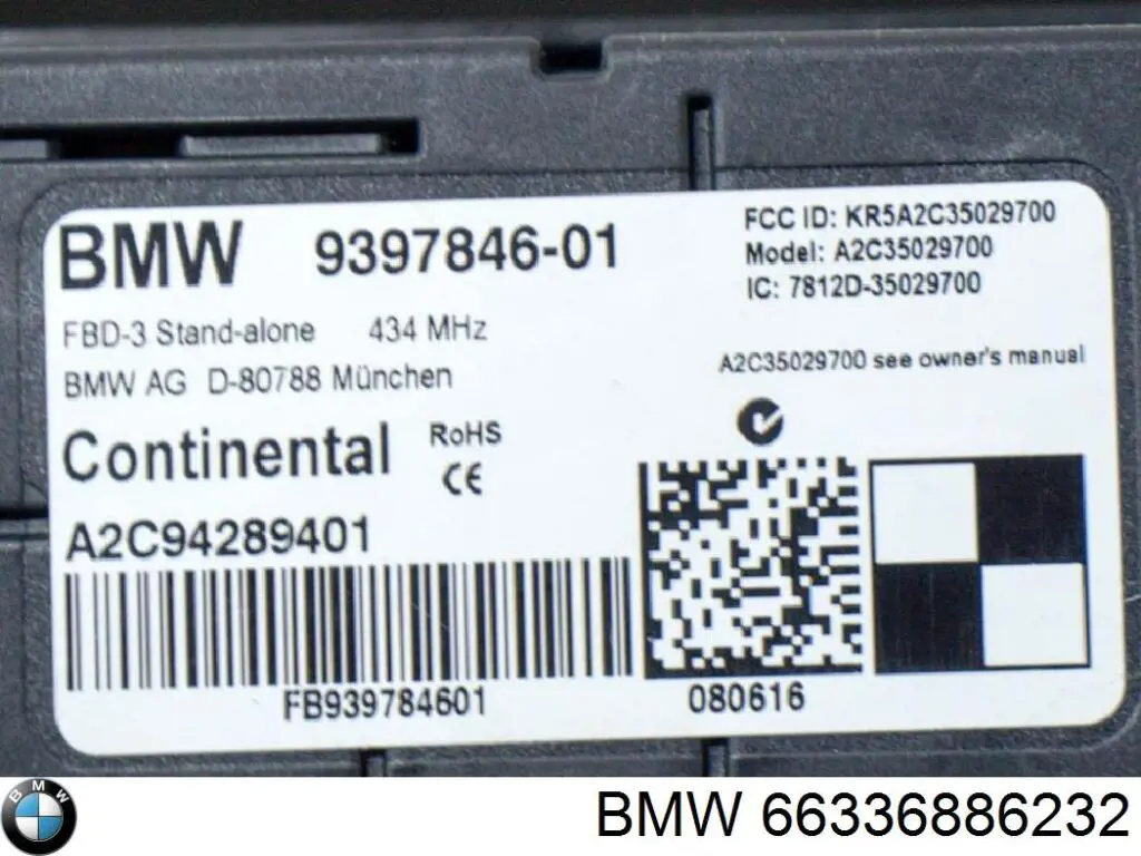 Comprar 66336886232 BMW Módulo de control del asistente de aparcamiento
