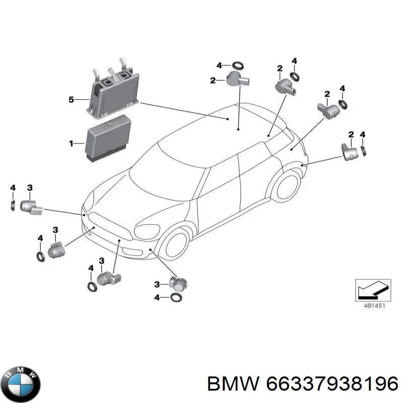Comprar 66337938196 BMW Módulo de control del asistente de aparcamiento