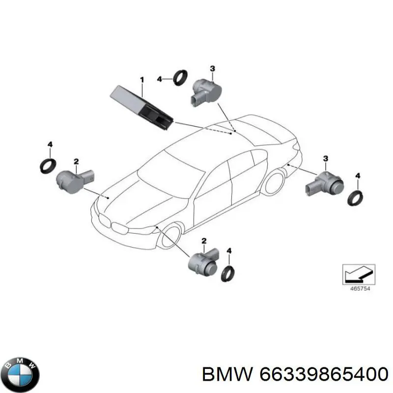 Comprar 66339865400 BMW Módulo de control del asistente de aparcamiento