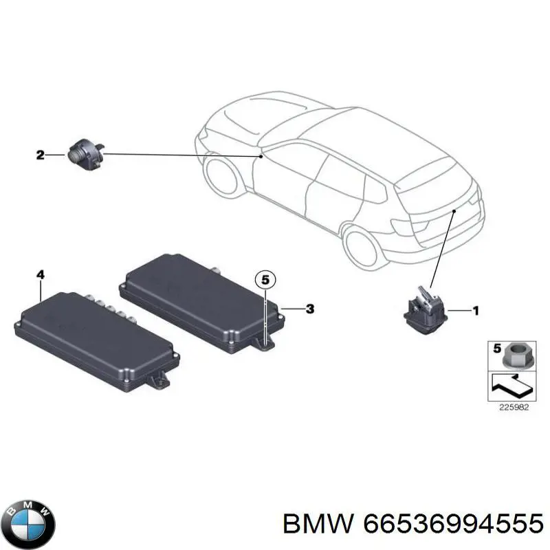 66536994555 BMW módulo de control de la cámara