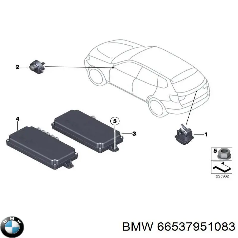 66539475684 BMW cámara marcha atrás, auxiliar aparcamiento