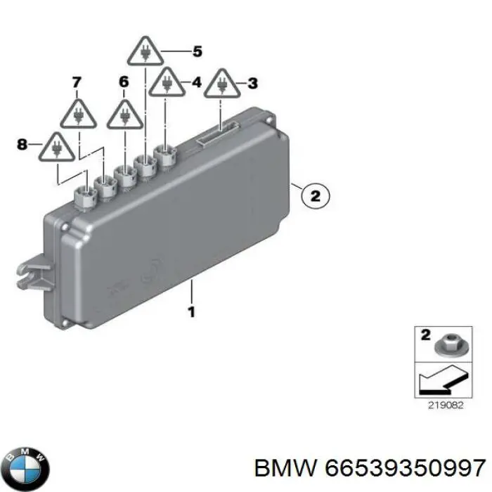 66539350997 BMW módulo de control de la cámara