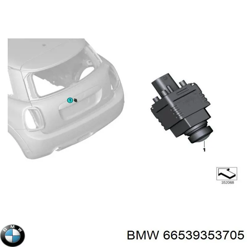 66539353705 BMW cámara marcha atrás, auxiliar aparcamiento