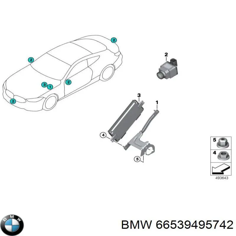Cámara del sistema de visión BMW 66539495742 precio, desde 195,72 EUR