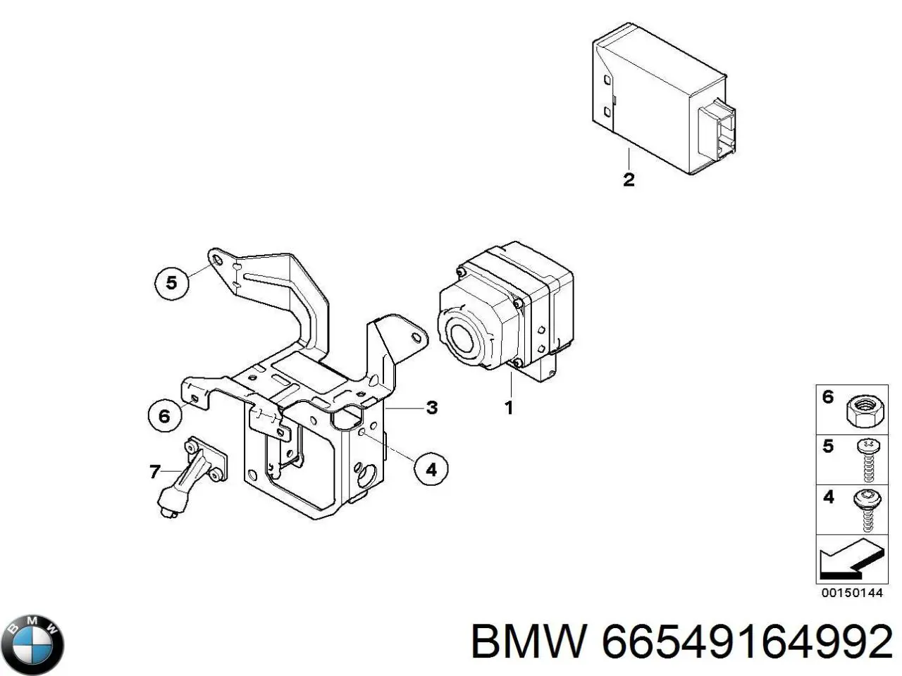 66549125736 BMW módulo de control de la cámara