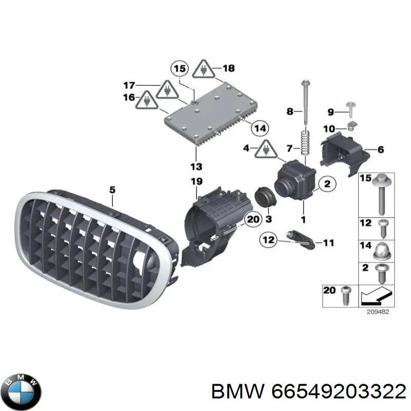 Cámara del sistema de visión BMW 66549203322 precio, desde 371,71 EUR