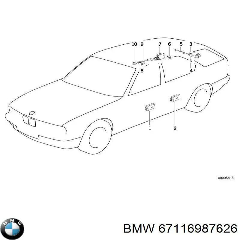 67116987626 BMW cerradura, tapa del depósito de gasolina