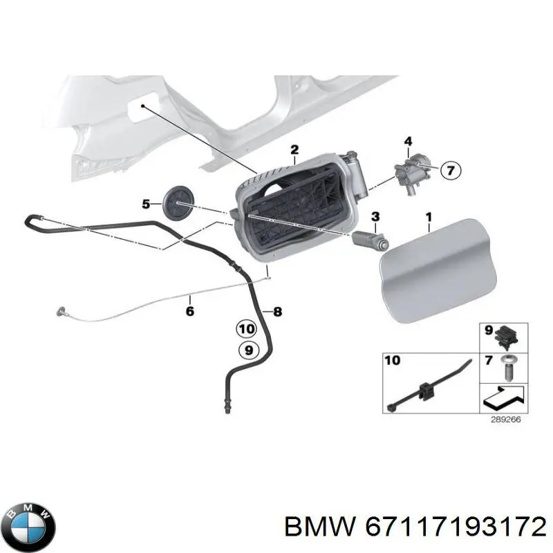 Motor cierre, tapa de relleno de combustible para BMW X1 (E84)