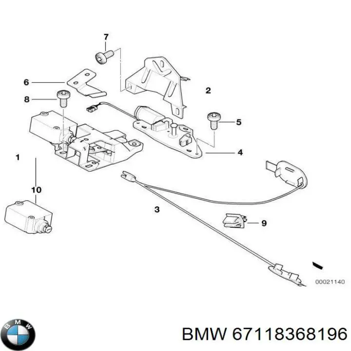 Motor de apertura/cierre del cierre del maletero (puerta trasera 3/5) BMW 67118368196 precio, desde 36,81 EUR