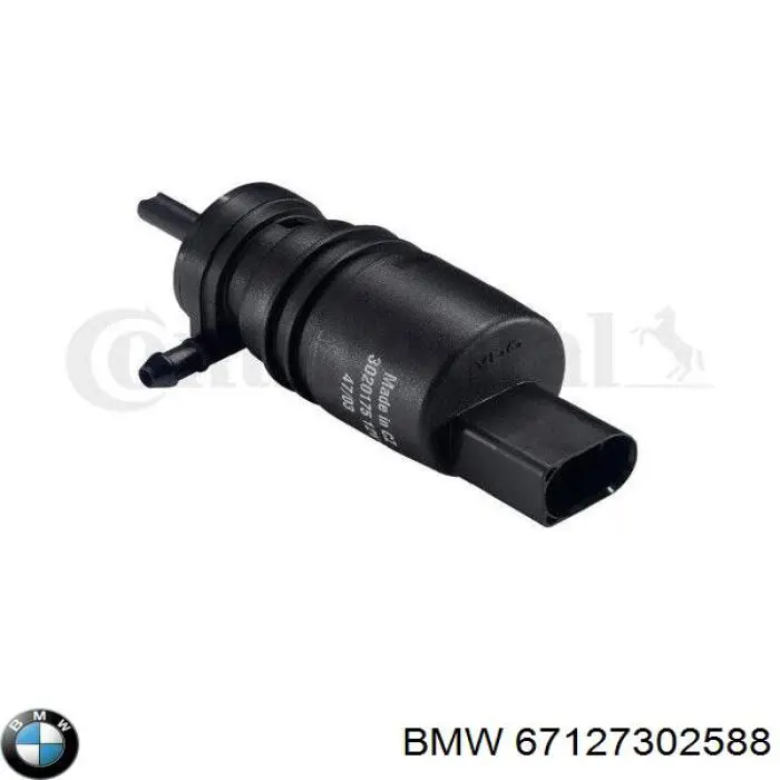 Bomba de agua limpiaparabrisas, delantera 67127302588 BMW