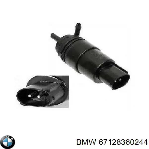 Comprar 67128360244 BMW Bomba de agua limpiaparabrisas, delantera