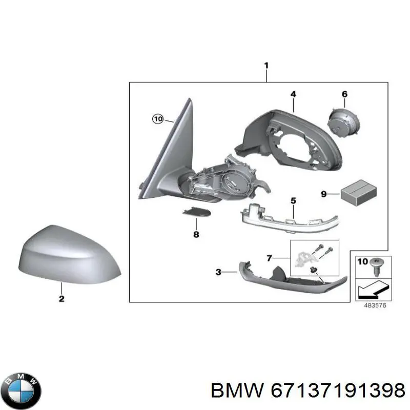 Motor del actuador del espejo retrovisor BMW 67137191398 precio, desde 50,82 EUR