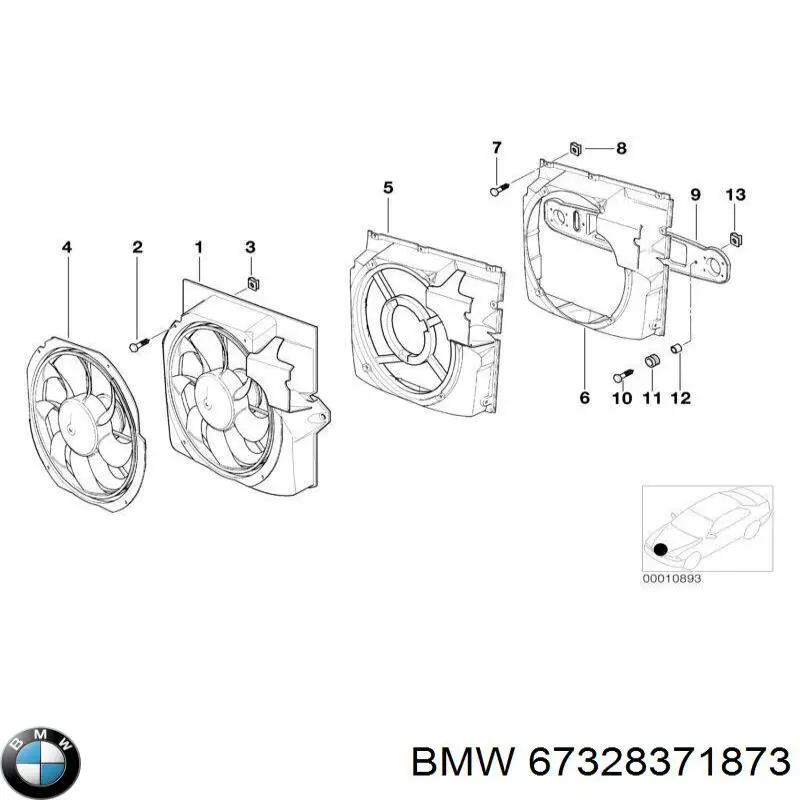 67328371873 BMW Resistencia del motor del ventilador del aire acondicionado