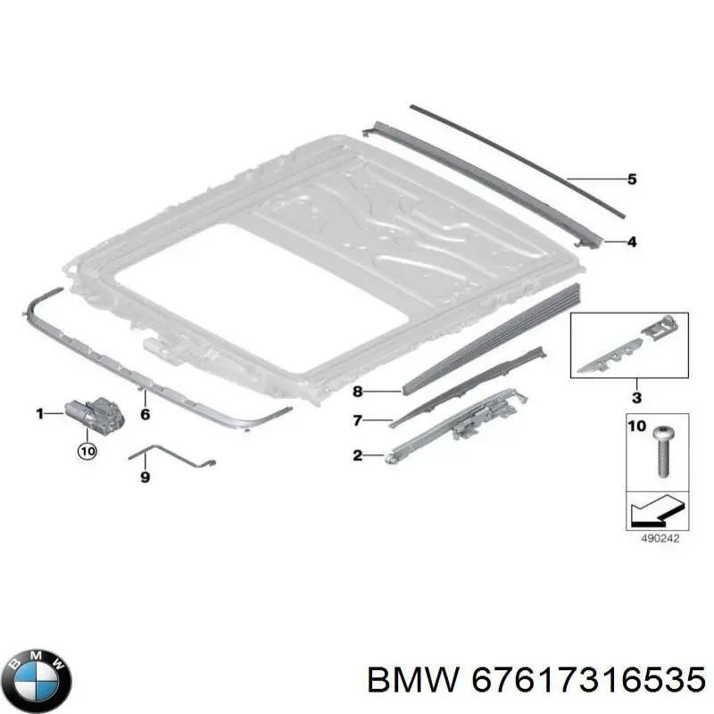 Techo Corredizo Motor BMW 7 (F01, F02, F03, F04)