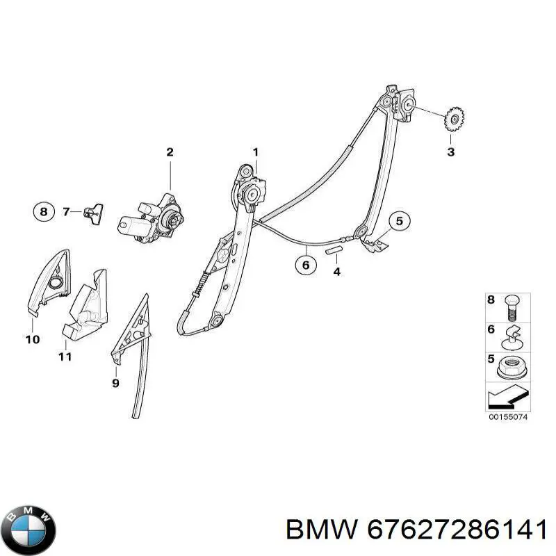 Motor eléctrico, elevalunas, puerta del conductor BMW 67627286141 precio, desde 90,02 EUR