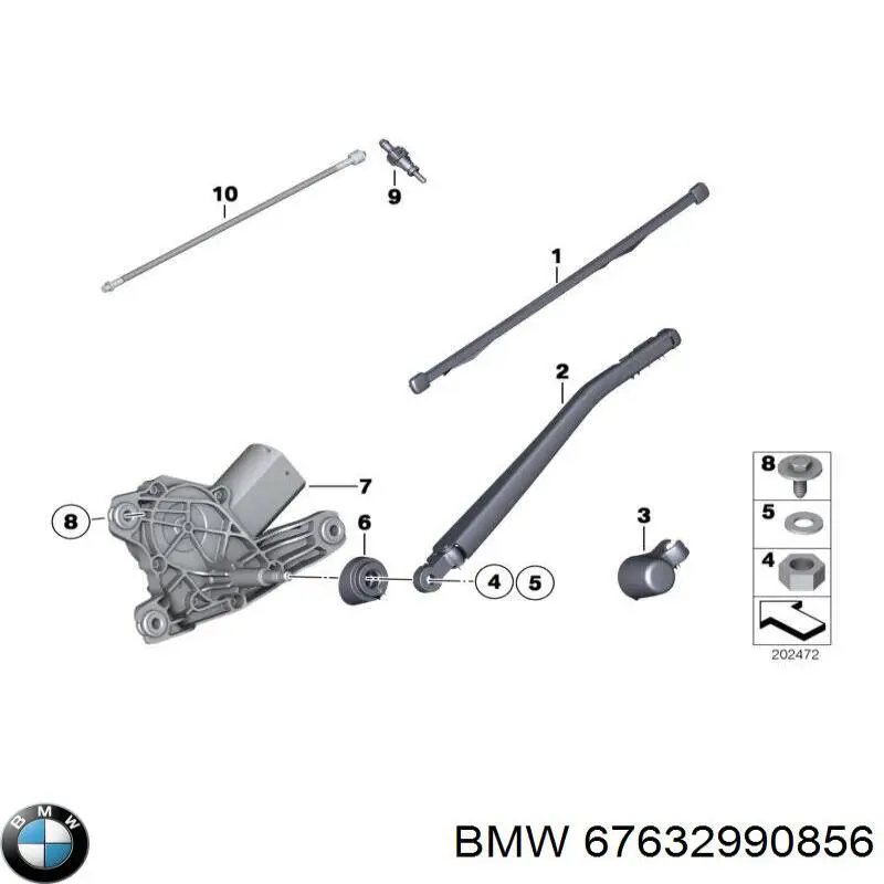 Motor limpiaparabrisas luna trasera para BMW X1 (E84)
