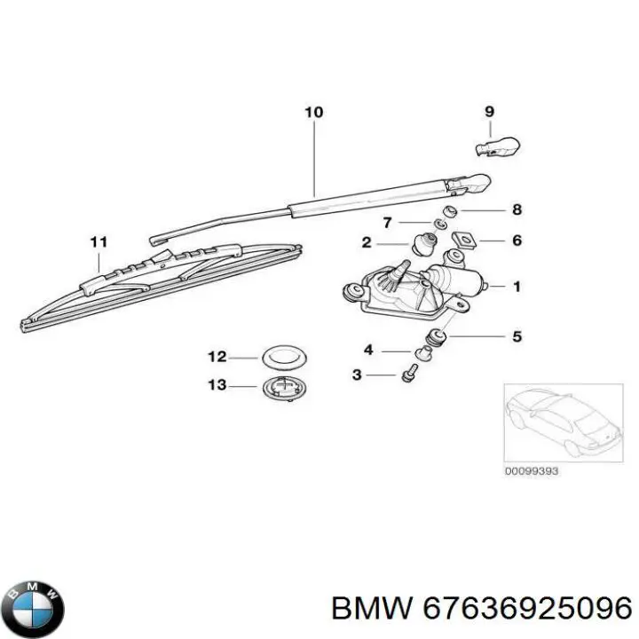 Motor del limpiaparabrisas trasero BMW 67638254536 precio, desde 95,83 EUR