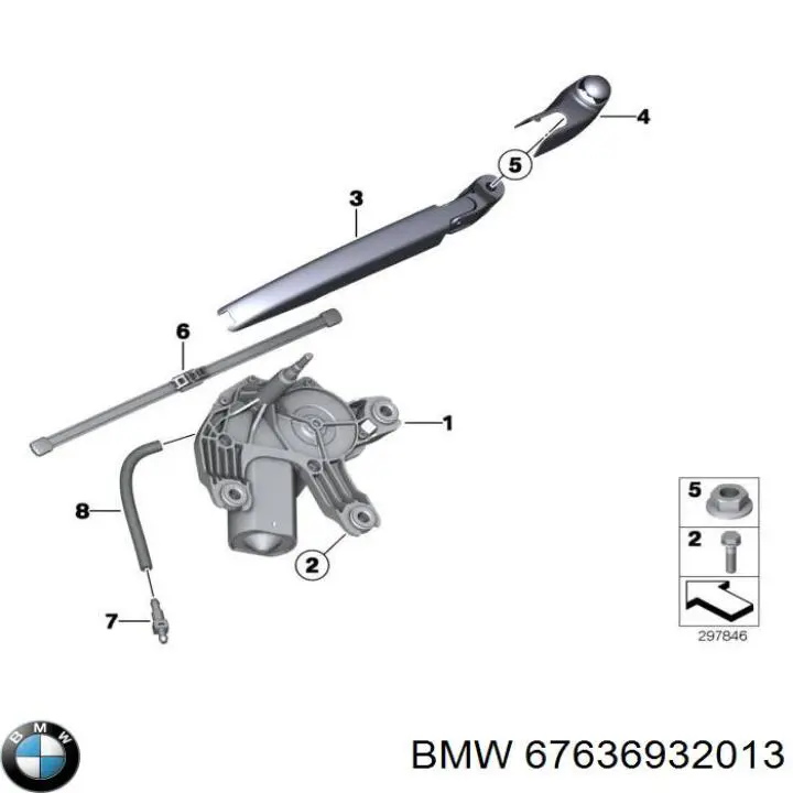 Motor del limpiaparabrisas trasero BMW 67636932013 precio, desde 62,44 EUR