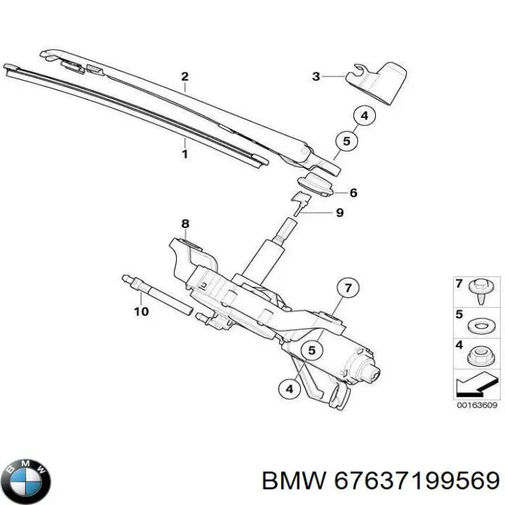 Motor del limpiaparabrisas trasero BMW 67637199569 precio, desde 67,61 EUR