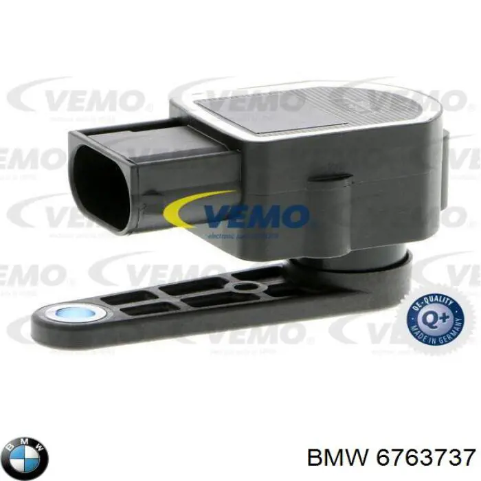 6763737 BMW sensor, nivel de suspensión neumática, trasero
