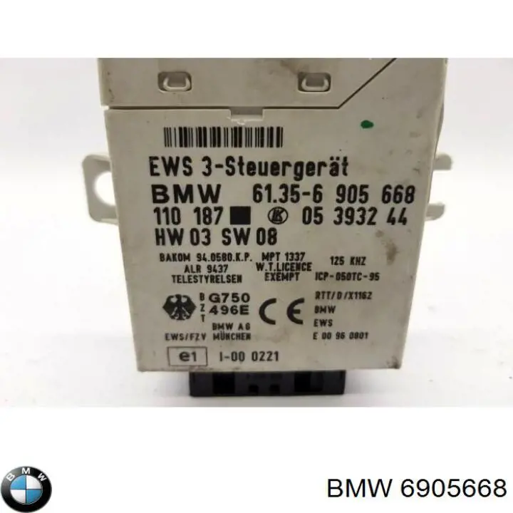 Comprar 6905668 BMW Módulo de control del inmovilizador