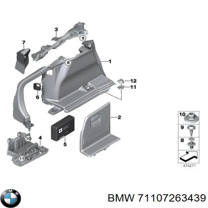 Comprar 71107263439 BMW Botiquín de primeros auxilios para automóvil