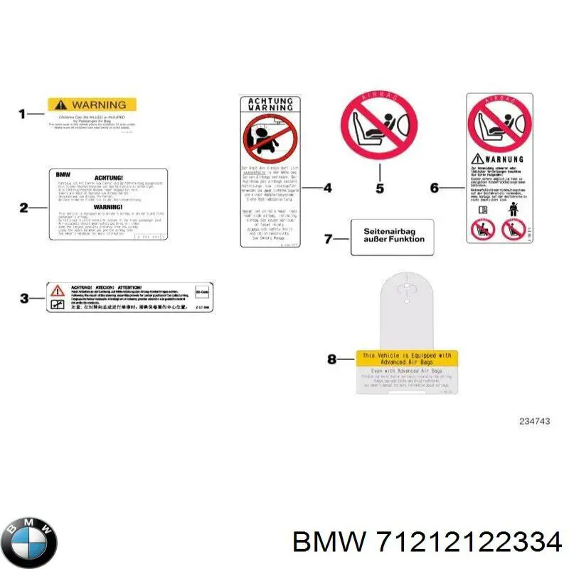  BMW 71212122334 precio, desde 15,22 EUR
