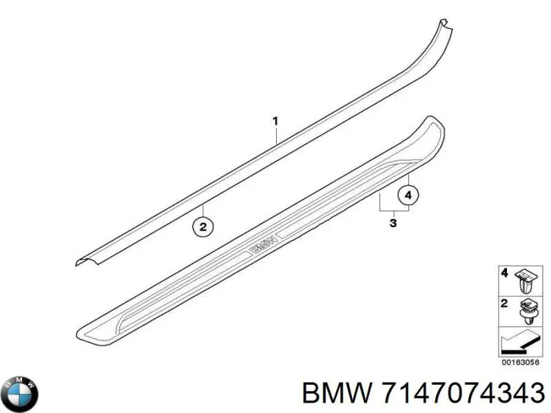 7147074343 BMW clips de fijación de pasaruedas de aleta delantera