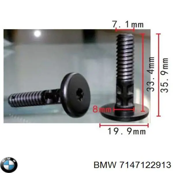 7147122913 BMW clip, tubuladura de sujeción, alféizar de la puerta