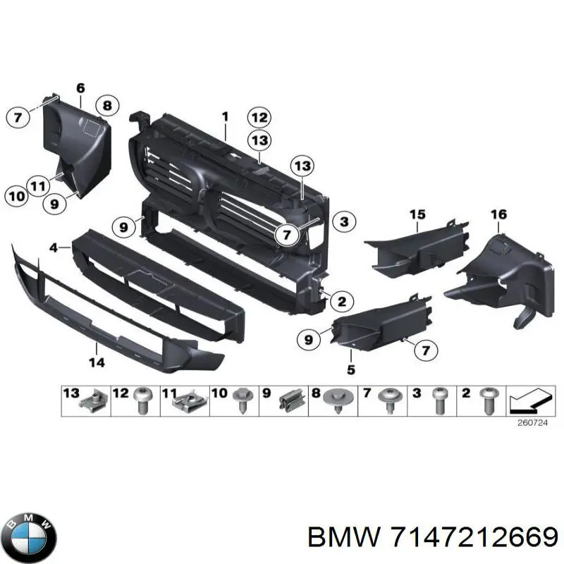 Tornillo (tuerca) de sujeción BMW 7147212669 precio, desde 2,67 EUR