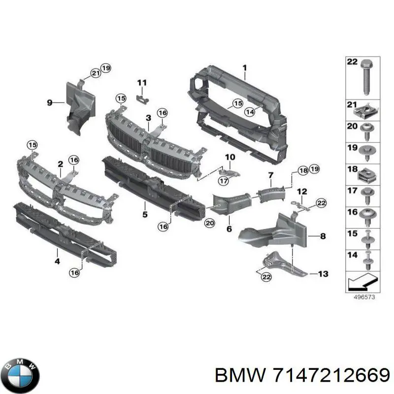 7147212669 BMW tornillo (tuerca de sujeción)