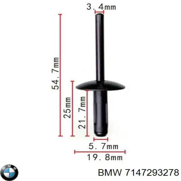 Clip de moldura de guardabarros BMW 7147293278 precio, desde 0,69 EUR