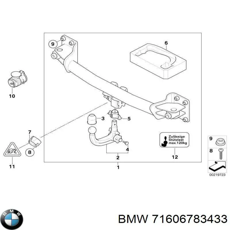 71606783433 BMW Enganche de remolque
