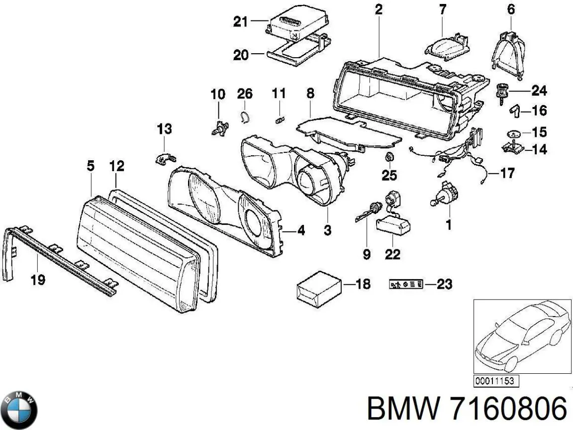 7160806 BMW bombilla de xenon