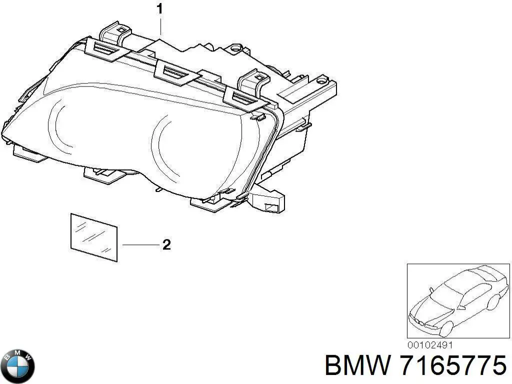 7165775 BMW faro izquierdo