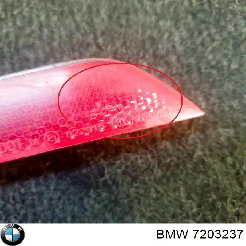 Reflector trasero izquierdo del parachoques BMW 7203237 precio, desde 22,49 EUR