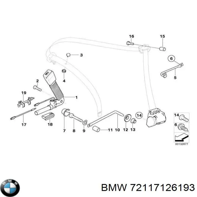 Comprar 72117126193 BMW Cinturón de seguridad delantero izquierdo