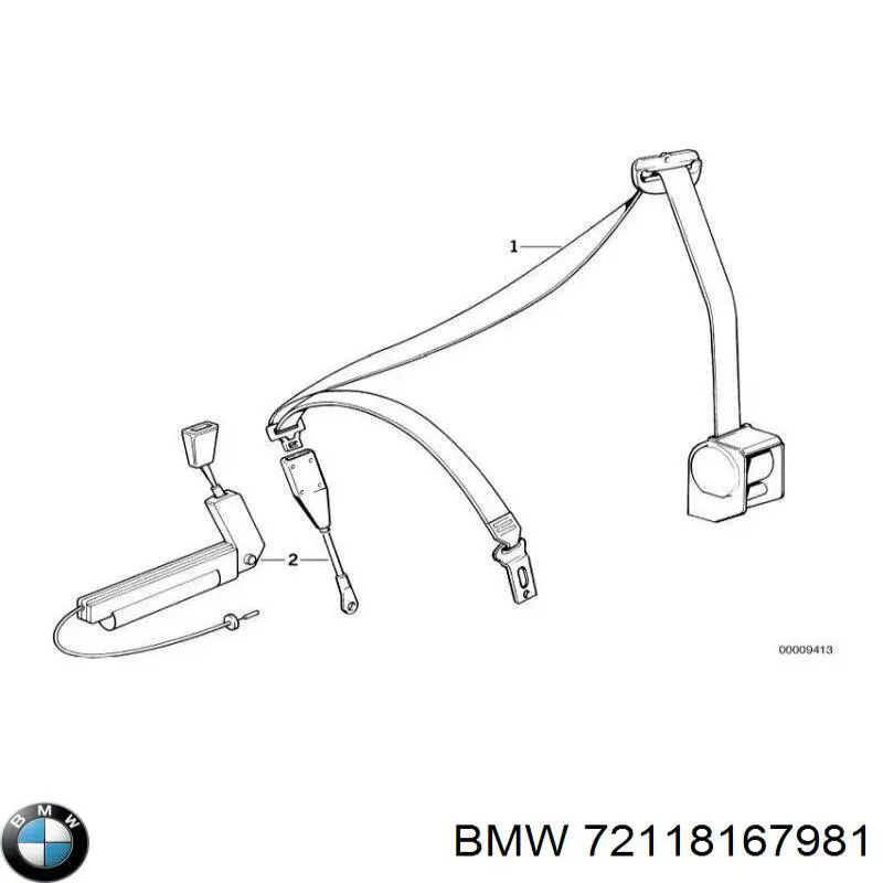 72118167981 BMW Cinturón de seguridad delantero izquierdo