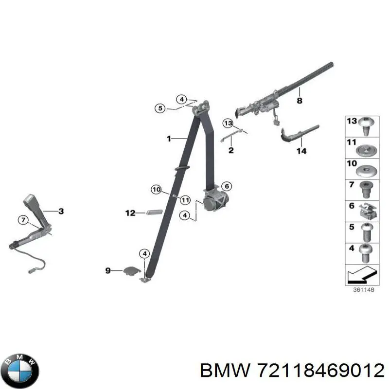  BMW 72118469012 precio, desde 4,70 EUR