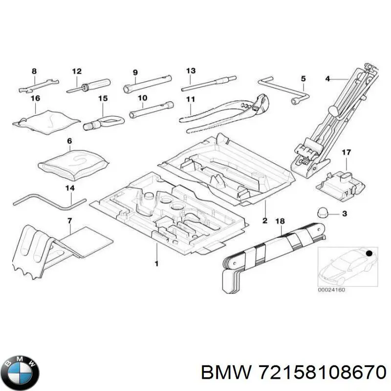 72158108670 BMW gancho de remolque