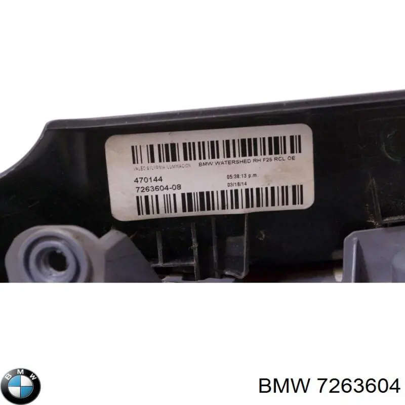 7263604 BMW Cubierta para luz trasera