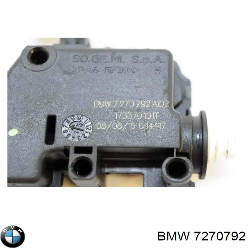 7270792 BMW Cerradura de la tapa del depósito de combustible